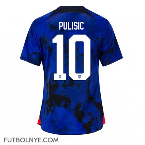 Camiseta Estados Unidos Christian Pulisic #10 Visitante Equipación para mujer Mundial 2022 manga corta